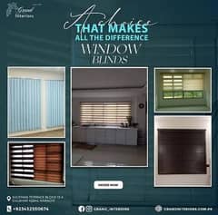 Window blinds curtains wooden roller vertical blind by Grand interiors