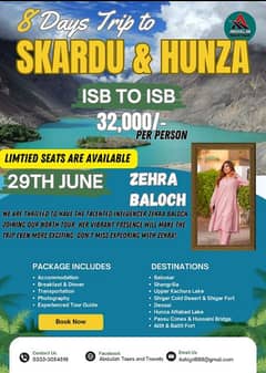 Skardu Hunza Naran Tour Plan