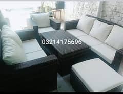 OUTDOOR GARDEN RATTAN UPVC FURNITURE SOFA SET CHAIRS TABLE UMBRELLA