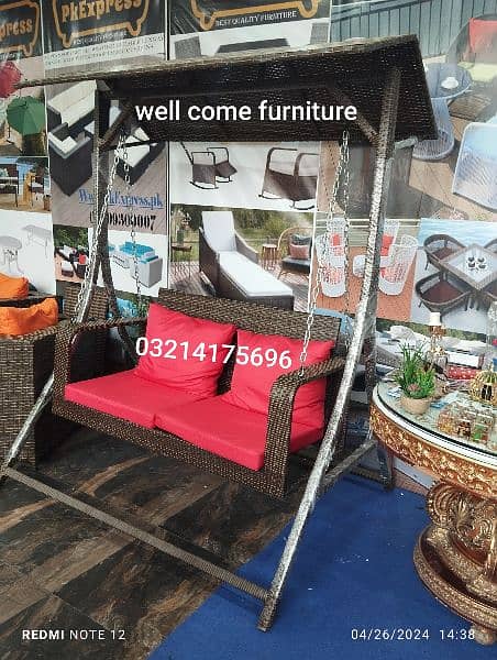 OUTDOOR GARDEN RATTAN UPVC FURNITURE SOFA SET CHAIRS TABLE UMBRELLA 10