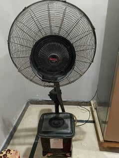 royal water spray pedestal fan