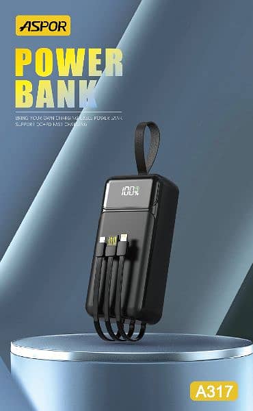 Aspor 30000mAh 22.5W Fast Charging Power Bank A317 0