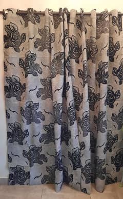 grey and black curtains