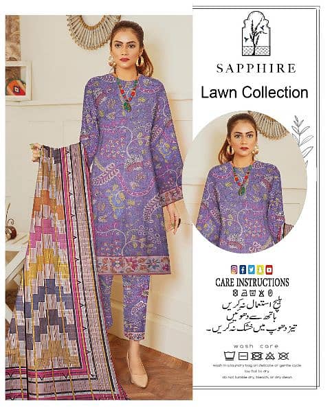 Classic Lawn 3 pc suits digital print 2