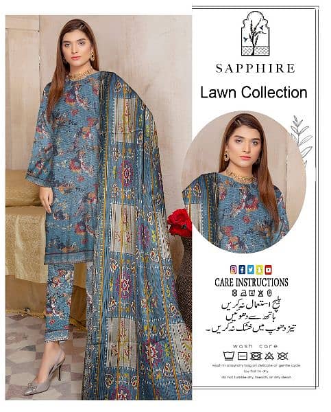 Classic Lawn 3 pc suits digital print 9