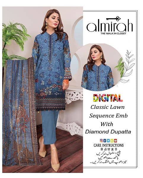 Classic Lawn 3 pc suits digital print 10