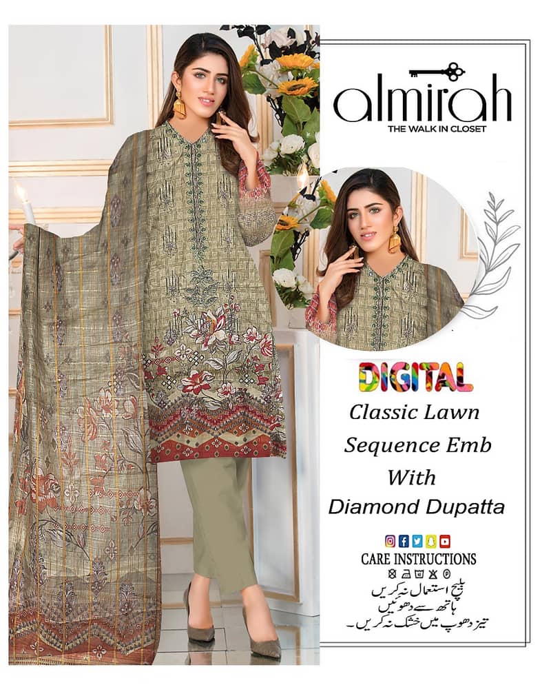 Classic Lawn 3 pc suits digital print 11