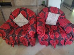 High quality wood sofa set with cushion and 1 extra covers