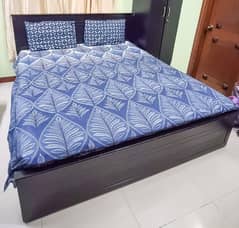 Black Bed with Mattress