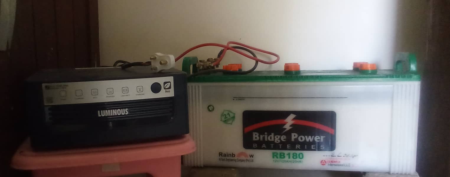 Power Bridge RB 180 Battries and Luminous Inverter 0