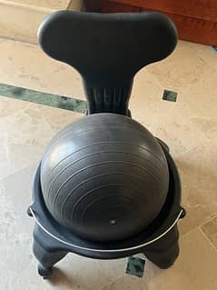 Balance Ball Chair with Re-Fillable Ball for sitting & 4 wheels