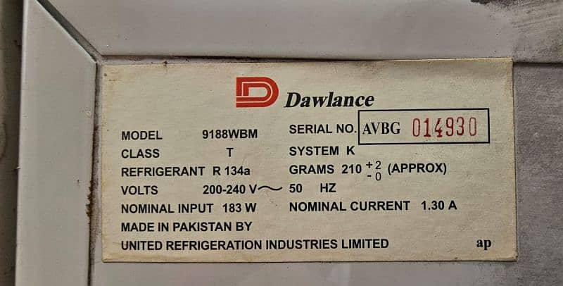 Dawlance fridge used 1