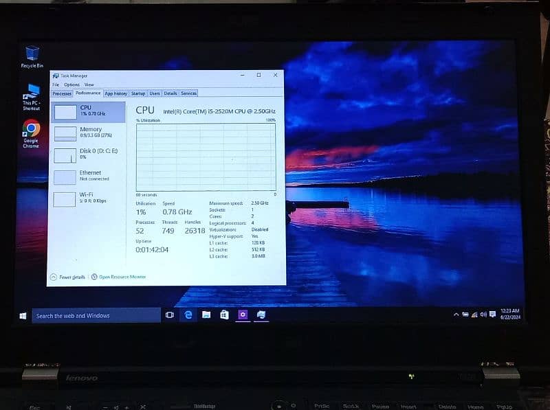 Lenovo ThinkPad intel core i. 5 2.5ghz 4