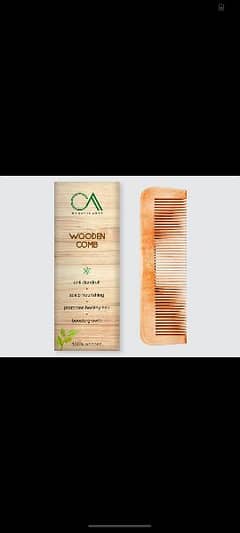 orangic wooden comb 0