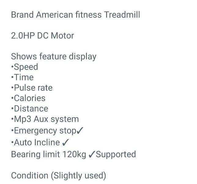 American Fitness Automatic Treadmill 0