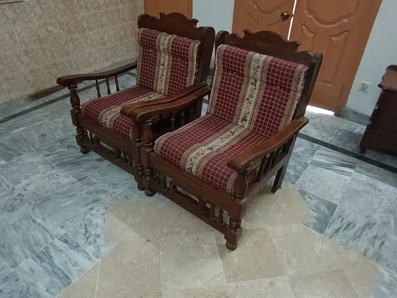 5 Seater Sofa Set Sheesham Wood Original 1