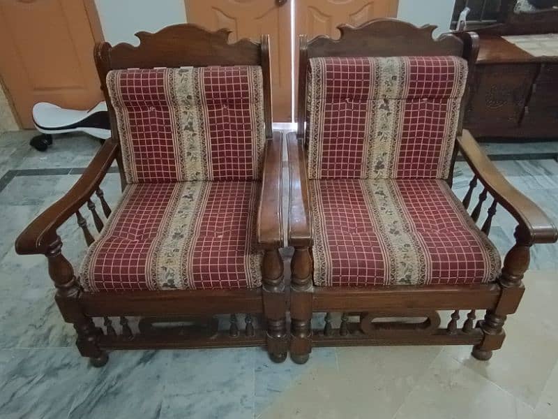 5 Seater Sofa Set Sheesham Wood Original 2