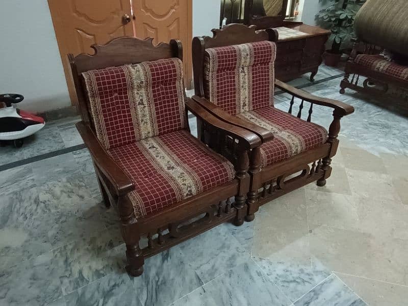 5 Seater Sofa Set Sheesham Wood Original 3