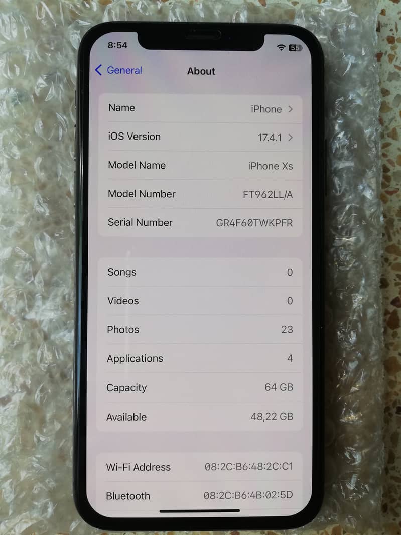 IPhone XS with 87%BH just penal replaced & Sim time available 4