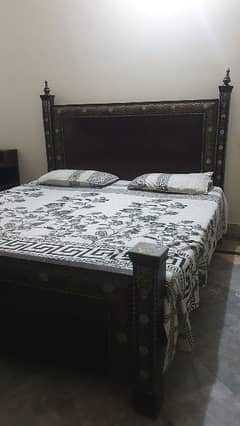 (USED)  KING SIZE BED WITH MATTRESS