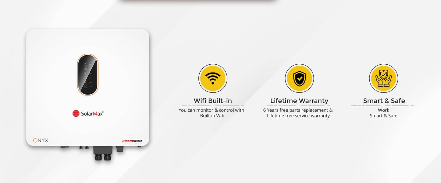 SolarMax ONYX | Dual PV 9000W Hybrid Solar Inverter |6KW 2