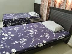 Twin Bed Set with Table - Modern Design, Durable,(without mattres)