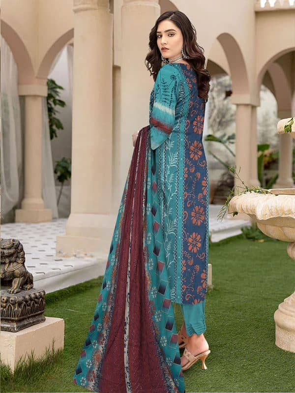 Designer Lawn Suit|Unstitched Lawn Collection|3PiecesLawn|Woman Suit 1