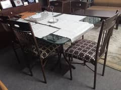 Dining table/Mirror top/6 chairs