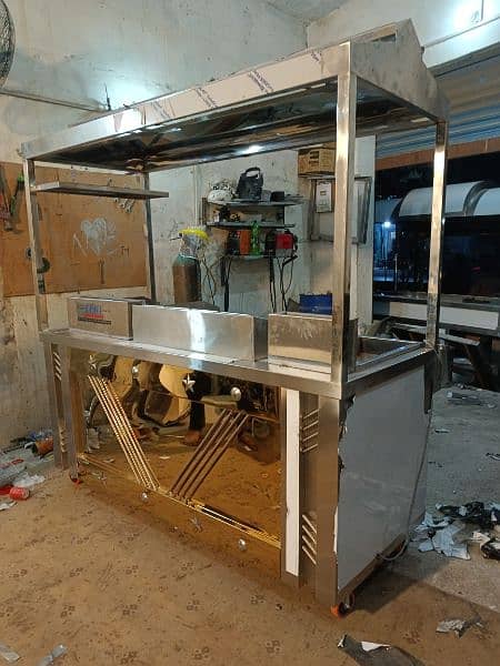 Burger Shawarma Fries counter/ stall/ cart 3