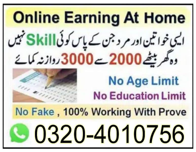 Online job available, Typing/Assignment/Data Entry/Ad posting etc 1