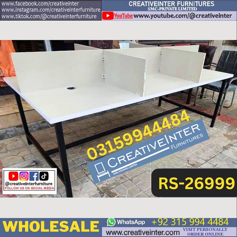 Executive Office Table L shape Desk Manager Staff Computer Workstatio 18