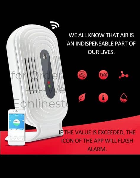 JQ200 Intelligent WIFI CO2 HCHO TVOC sports out door Analyzer De 2