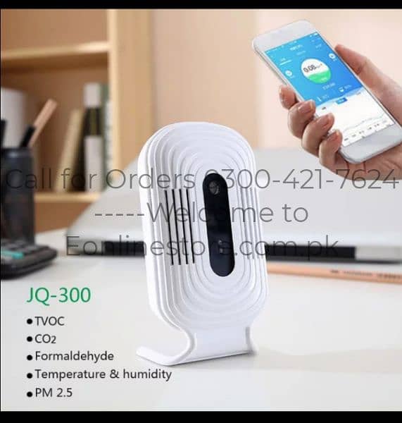 JQ200 Intelligent WIFI CO2 HCHO TVOC sports out door Analyzer De 3