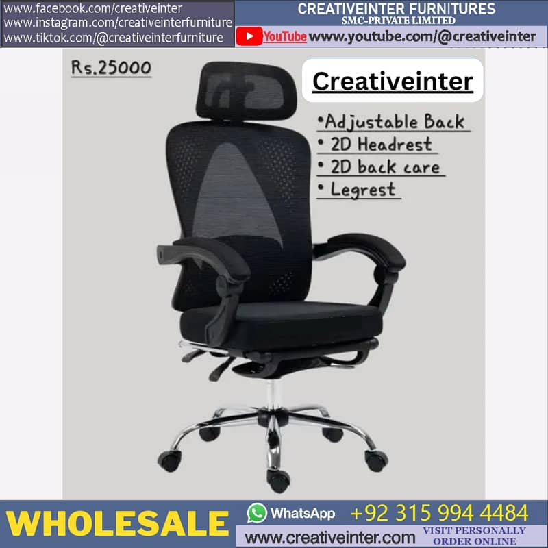 Ergonomic Office Chair Executive Table Mesh Revolving Study Computer 2