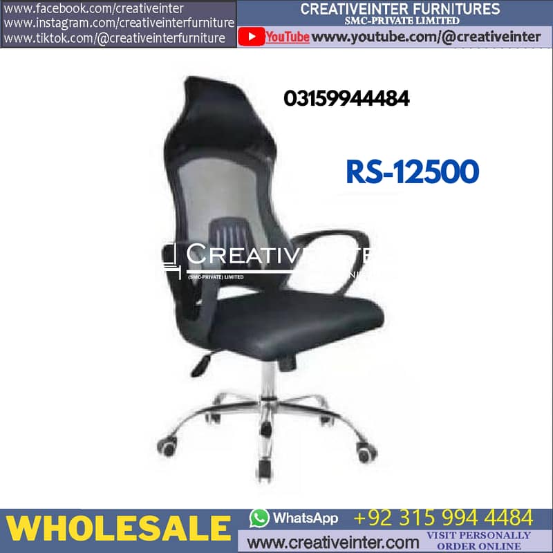 Ergonomic Office Chair Executive Table Mesh Revolving Study Computer 3