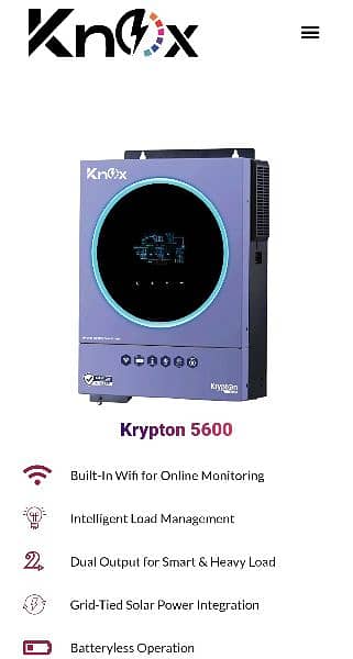 solar inverter knox 4kw krypton pv 5600 0