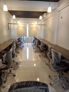 Near 26 Street Furnished Office For Rent 25 Persons Setting With Lift Back Up Generator 24& 7 Time