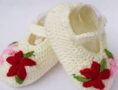 hand made wool shose for baby girl