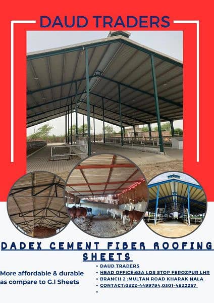 Fiber cement roofing sheets /Dairyfarms/awarehouse/Industrial 0