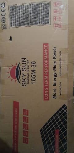 Sky Sun Solar Panel (Mono) 165 watt New box pack (5 years warranty) 0