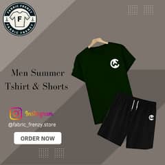 Men Summer Tshirt and Shorts Set