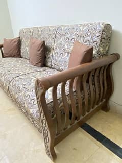 Wooden  5 Seater Sofa