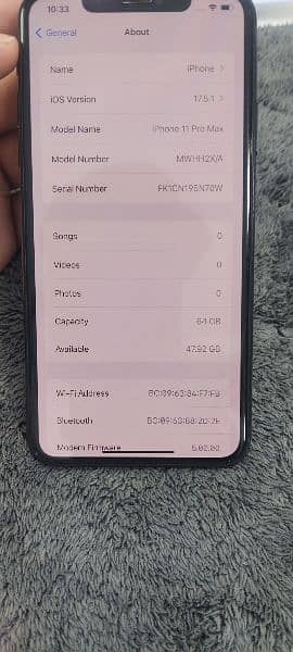 Iphone 11 pro max 64gb non PTA 80% battery health water pack 10/10 5