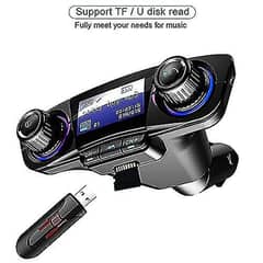 Car Bluetooth 5.0 Car Adapter FM/AUX Transmitter Kit MP3 Player.