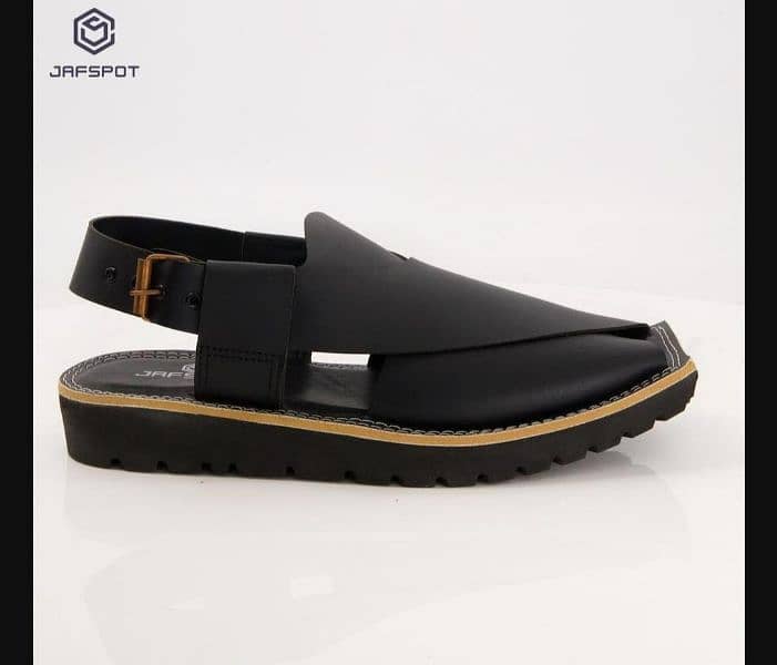 jafspot peshawari chappal black 1