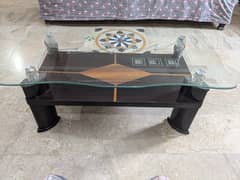 Glass top center table for sale
