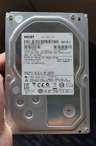 HGST 2tb Hard Disk %100 Health - 2tb Hard Drive - Desktop HDD 0