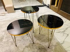 Set of three side tables