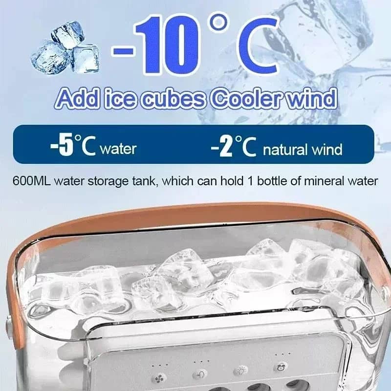 Mini Portable Air Cooler with Mist and 7 Light Colours 1