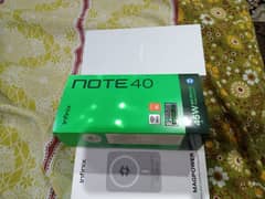 infinix Note 40 BRAND New Condition Just Box Open 11 Month Warranty